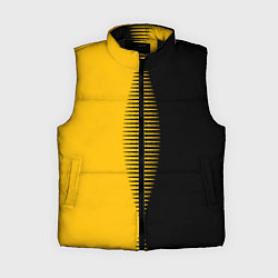 Женский жилет Чёрно-жёлтый пополам с переходом, цвет: 3D-черный