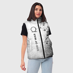 Женский жилет God of War - white gradient по-вертикали, цвет: 3D-черный — фото 2