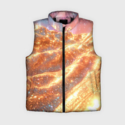 Женский жилет Золотистая блестящая текстура, цвет: 3D-черный