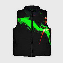 Женский жилет Color black green red, цвет: 3D-черный
