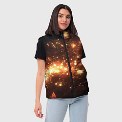 Женский жилет Искры и огоньки текстура, цвет: 3D-черный — фото 2