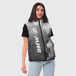 Женский жилет BMW - grey gradient по-вертикали, цвет: 3D-черный — фото 2