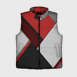 Женский жилет Color black red grey, цвет: 3D-черный