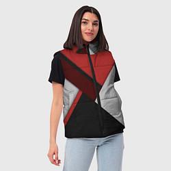Женский жилет Color black red grey, цвет: 3D-черный — фото 2