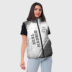 Женский жилет Real Madrid - white gradient вертикально, цвет: 3D-черный — фото 2