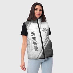 Женский жилет Manowar - white gradient вертикально, цвет: 3D-черный — фото 2