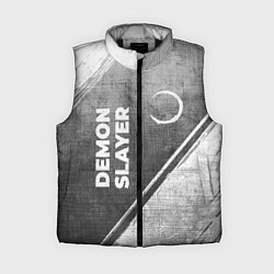 Женский жилет Demon Slayer - grey gradient вертикально, цвет: 3D-черный