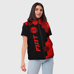 Женский жилет Fiat - red gradient по-вертикали, цвет: 3D-черный — фото 2