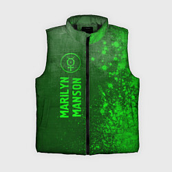Женский жилет Marilyn Manson - green gradient по-вертикали, цвет: 3D-черный