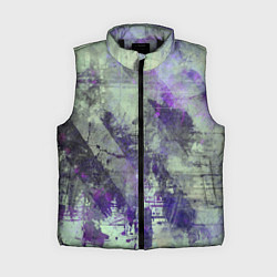 Женский жилет Абстракция - atomic violet in green