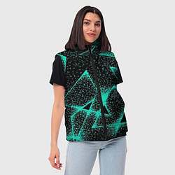 Женский жилет The triangle is light blue, цвет: 3D-черный — фото 2