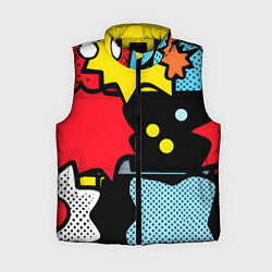 Женский жилет Поп абстракция, цвет: 3D-черный