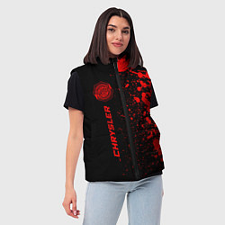 Женский жилет Chrysler - red gradient по-вертикали, цвет: 3D-черный — фото 2