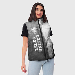 Женский жилет Leeds United - grey gradient по-вертикали, цвет: 3D-черный — фото 2