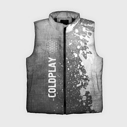 Женский жилет Coldplay - grey gradient по-вертикали, цвет: 3D-черный