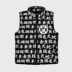 Женский жилет Borussia японские символы, цвет: 3D-черный