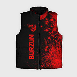 Женский жилет Burzum - red gradient по-вертикали, цвет: 3D-черный