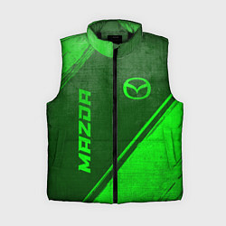 Женский жилет Mazda - green gradient вертикально, цвет: 3D-черный