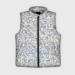 Женский жилет Мелкая мозаика перламутровый серо-голубой