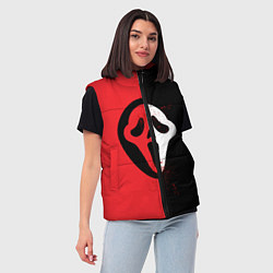 Женский жилет Маска крик, цвет: 3D-черный — фото 2