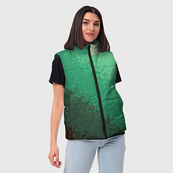 Женский жилет Градиент текстурный зелёный, цвет: 3D-черный — фото 2