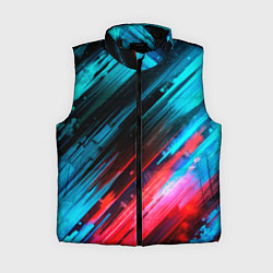 Женский жилет Синяя и красная краска на черном, цвет: 3D-черный