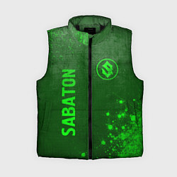 Женский жилет Sabaton - green gradient вертикально