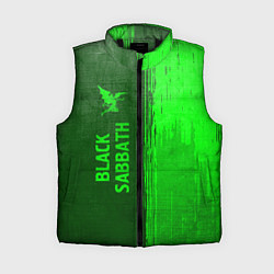 Женский жилет Black Sabbath - green gradient по-вертикали, цвет: 3D-черный