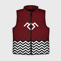 Женский жилет Твин Пикс - лого, цвет: 3D-черный