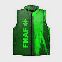 Женский жилет FNAF - green gradient по-вертикали, цвет: 3D-черный