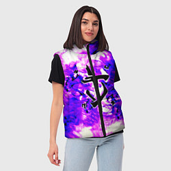 Женский жилет Doom неоновый огонь лого, цвет: 3D-черный — фото 2