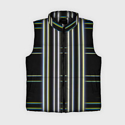 Женский жилет Neon yellow blue white, цвет: 3D-черный