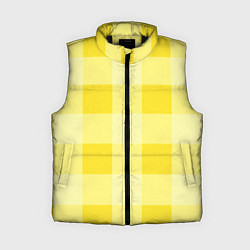 Женский жилет Солнечный желтый тартан
