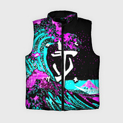 Женский жилет Doom самураи неоновая волна