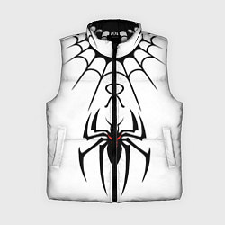 Женский жилет Паук на белом - the web of Fate