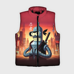 Женский жилет Крутой ниндзя Бендер в ночном городе