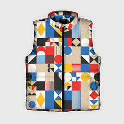 Женский жилет Геометрический балаган, цвет: 3D-черный