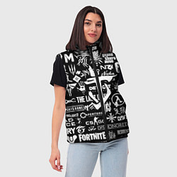 Женский жилет Doom логотипы всех игр, цвет: 3D-черный — фото 2