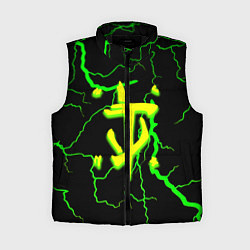 Женский жилет Doom кислотный шторм молнии, цвет: 3D-черный