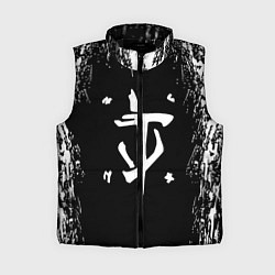Женский жилет Doom краска белая текстура, цвет: 3D-черный