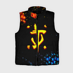 Женский жилет Doom огненные символы