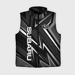 Женский жилет Subaru - черный и белый, цвет: 3D-черный