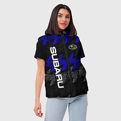 Женский жилет Субару - blue, цвет: 3D-черный — фото 2