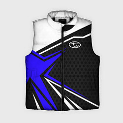Женский жилет Субару - blue sport, цвет: 3D-черный