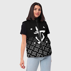 Женский жилет Doom ninja, цвет: 3D-черный — фото 2