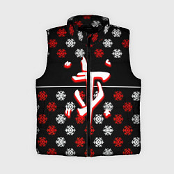 Женский жилет Doom winter pattern steel, цвет: 3D-черный