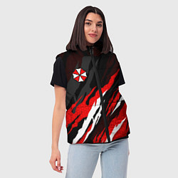 Женский жилет Umbrella - красное пламя, цвет: 3D-черный — фото 2