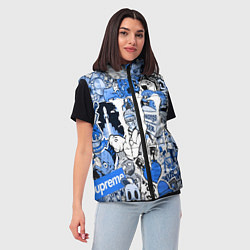 Женский жилет Monster energy sticker blue, цвет: 3D-черный — фото 2