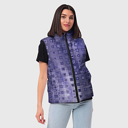 Женский жилет Геометрический градиент фиолетовый, цвет: 3D-черный — фото 2