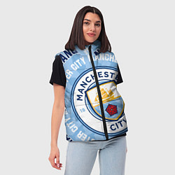 Женский жилет Манчестер Сити надписи и логотип, цвет: 3D-черный — фото 2